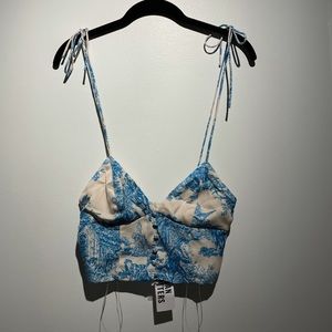 *NEVER WORN* Vintage print bra top | UO